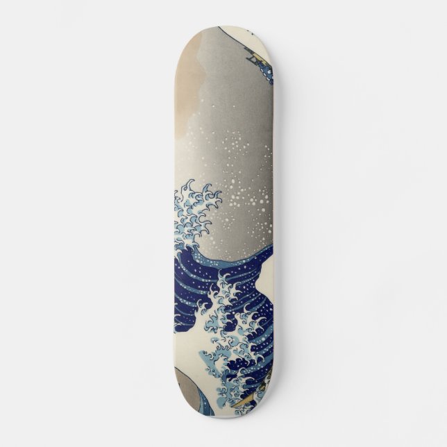 Hokusai Great Wave Off Kanagawa Katsushika Tsunami Skateboard (Front)