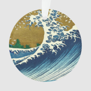 Hokusai Great Wave Pattern: Japanese Ukiyo-e Art Ornament