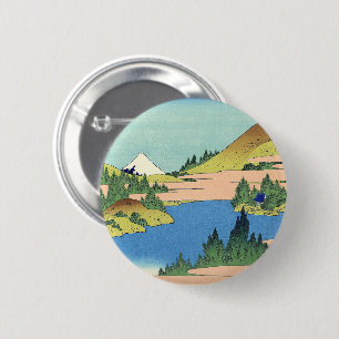 Hokusai Hakone Lake in Sagami Province 2 Inch Round Button