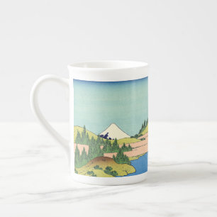 Hokusai Hakone Lake in Sagami Province  Bone China Mug