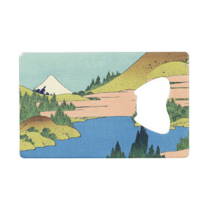 Hokusai Hakone Lake in Sagami Province Credit Card Bottle Opener