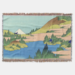Hokusai Hakone Lake in Sagami Province Throw Blanket