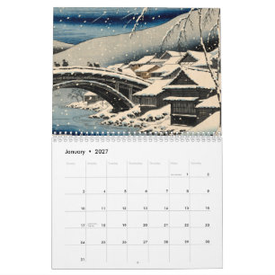 Hokusai-Inspired Japanese Calendar