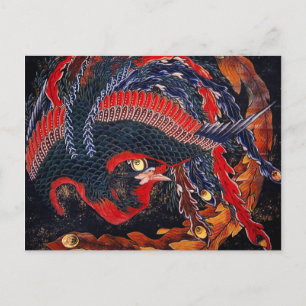 Hokusai Japanese Phoenix Postcard
