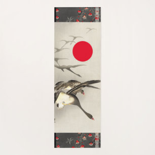 HOKUSAI JAPANESE WOODBLOCK PRINT GEESE YOGA Mat