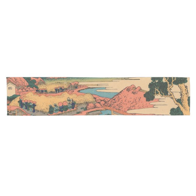 Hokusai Katsushika - The Tea Plantation Short Table Runner (Horizontal)