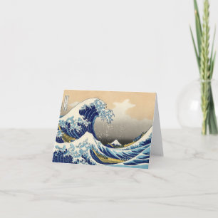 Hokusai La Grande carte de note de vague