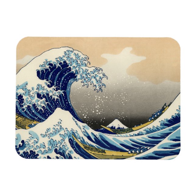 Hokusai Le Grand Magnet De Vague (Horizontal)