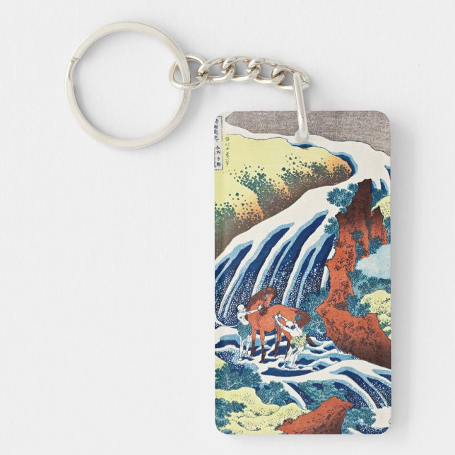 Hokusai - Les chutes de lavage à cheval Yoshitsune (Devant)
