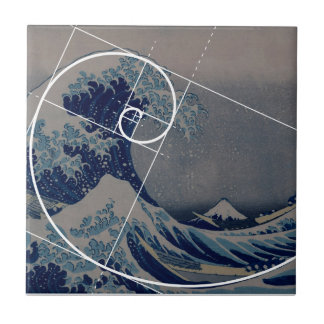 Hokusai Meets Fibonacci, Golden Ratio Tile