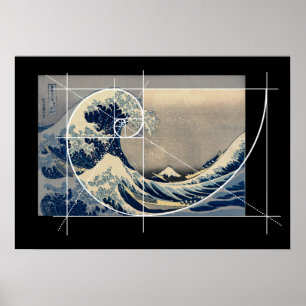 Hokusai Meets Fibonacci, Version Poster