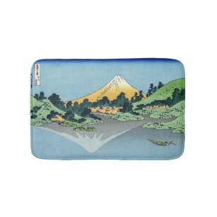 Hokusai - Mount Fuji Reflects in Lake Kawaguchi Bath Mat