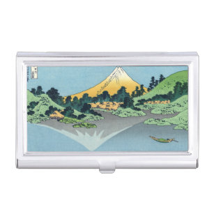 Hokusai - Mount Fuji Reflects in Lake Kawaguchi Business Card Holder