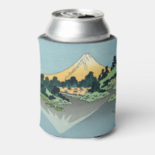 Hokusai Mount Fuji reflects in Lake Kawaguchi   Can Cooler