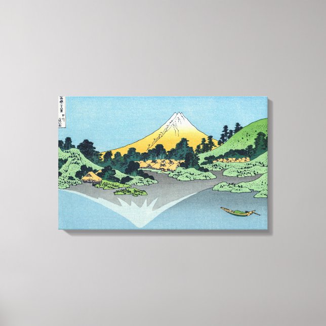 Hokusai - Mount Fuji Reflects in Lake Kawaguchi Canvas Print (Front)