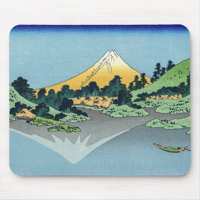 Hokusai - Mount Fuji Reflects in Lake Kawaguchi Mouse Pad (Front)