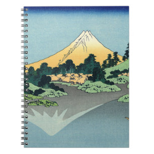 Hokusai Mount Fuji reflects in Lake Kawaguchi Notebook