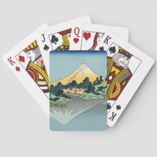 Hokusai Mount Fuji reflects in Lake Kawaguchi   Playing Cards