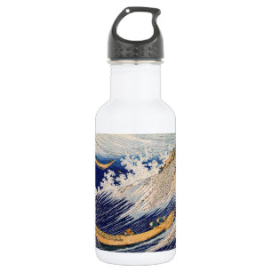 Hokusai Ocean Waves Sea Boats 532 Ml Water Bottle