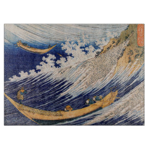Hokusai Ocean Waves Sea Boats Cutting Board