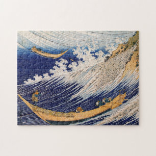 Hokusai Ocean Waves Sea Boats Jigsaw Puzzle