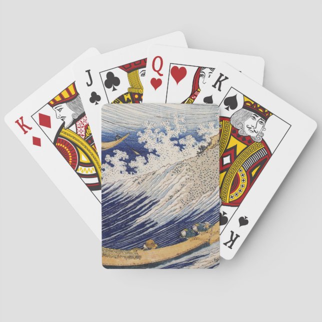 Hokusai Ocean Waves Sea Boats Playing Cards (Back)