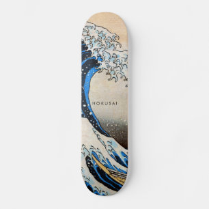 Hokusai Original Great Wave Custom Text Skateboard