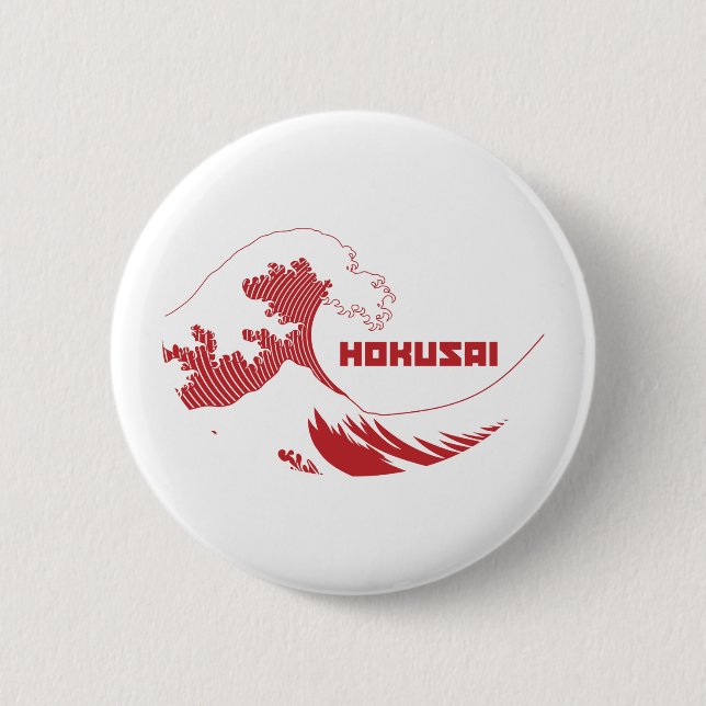 Hokusai - The Great Wave 2 Inch Round Button (Front)