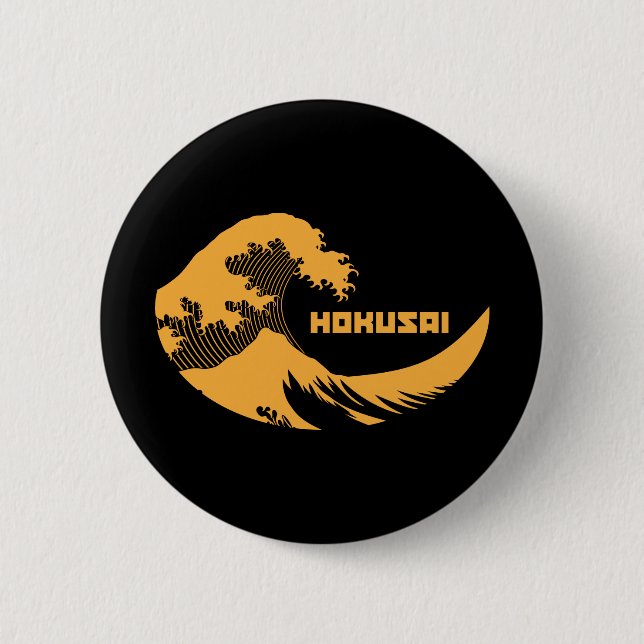 Hokusai - The Great Wave 2 Inch Round Button (Front)