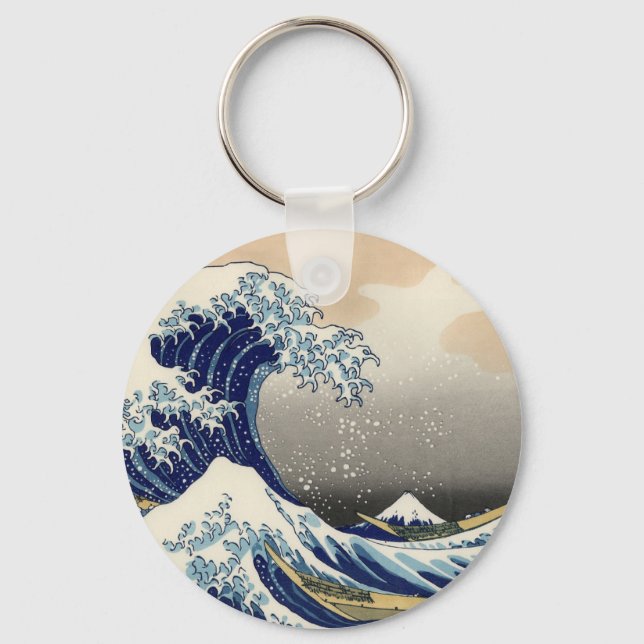 Hokusai: The great wave of Kanagawa Keychain (Front)