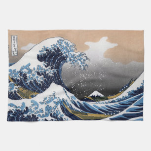 Hokusai , “ The Great Wave off Kanagawa ” Kitchen Towel