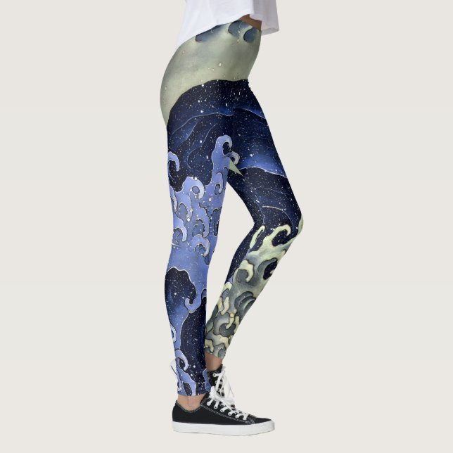 Hokusai Wave 1 Leggings (Right)