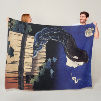 Hokusai Woman Ghost Appears from a Well  Fleece Blanket
