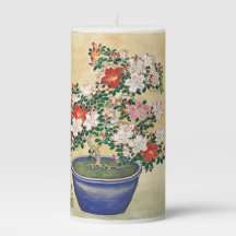 HOKUSAI WOODBLOCK PRINT Pillar Candle