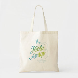 Hola Amigo Blue Watercolor Tote Bag