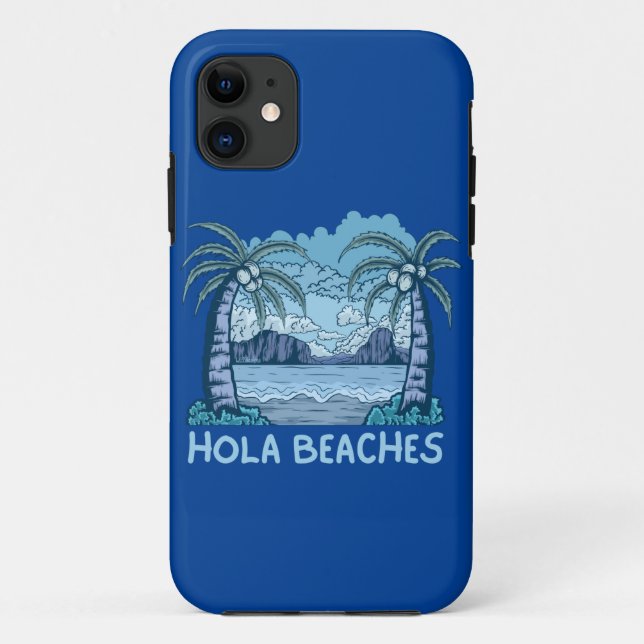 HOLA BEACHES funny beach life summer               Case-Mate iPhone Case (Back)