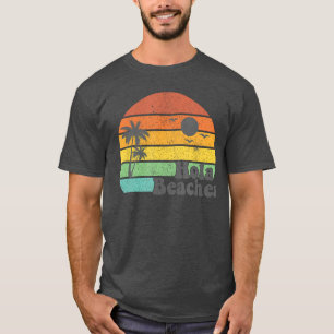Hola Beaches Retro Beach Vacation Summer Quote Wom T-Shirt