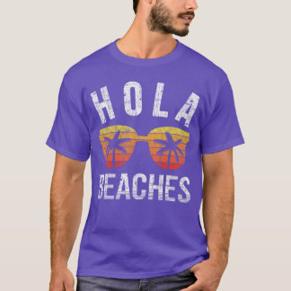 Hola Beaches Tank Top Funny Beach Vacation Shirt S