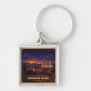 Holbrook Arizona Century Road Trip Desert Night Keychain