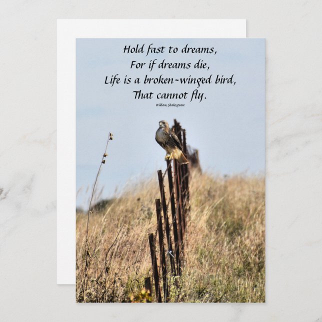 Hold Fast to Dreams Invitation (Front/Back)