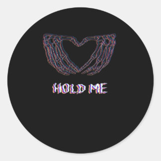 Hold Me Classic - Skeleton Hand Heart Classic Round Sticker