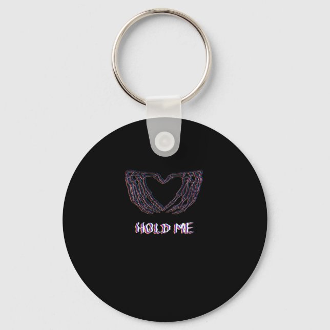 Hold Me Classic - Skeleton Hand Heart Keychain (Front)