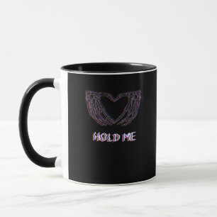 Hold Me Classic Skeleton Hand Heart Style Mug