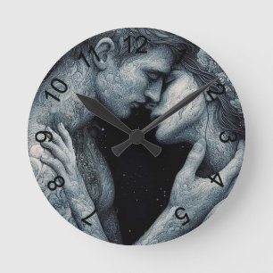 Hold Me Close Round Clock