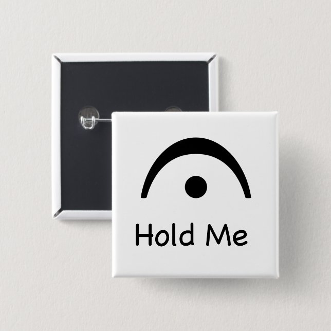 Hold Me Fermata Music Musician Keychain 2 Inch Square Button (Front & Back)