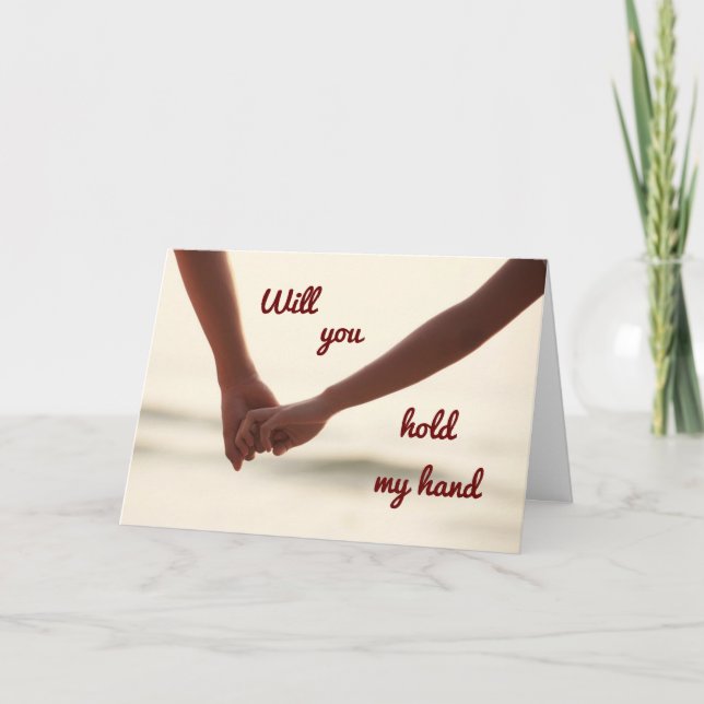 **HOLD MY HAND EVERYDAY AND EVERY WHERE** CARD (Front)