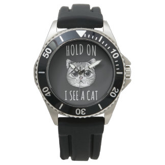 Hold On I See A Cat Cute Cat Lover Watch
