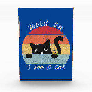 Hold On I See A Cat, Playful and Humourous Cat Pee Photo Block