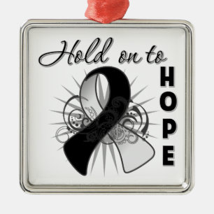 Hold On To Hope - Carcinoid Cancer Metal Ornament