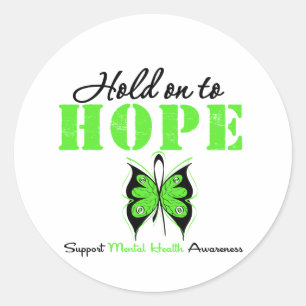 Hold on to Hope Mental Health Awareness Classic Round Sticker